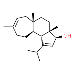 ChemSpider 2D Image | (3S,3aS,5aS,10aR,10bS)-1-Isopropyl-3a,5a,8-trimethyl-3,3a,4,5,5a,6,9,10,10a,10b-decahydrocyclohepta[e]inden-3-ol | C20H32O