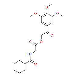 ChemSpider 2D Image | 2-Oxo-2-(3,4,5-trimethoxyphenyl)ethyl N-(cyclohexylcarbonyl)glycinate | C20H27NO7