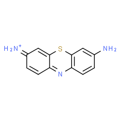 ChemSpider 2D Image | 7-Amino-3H-phenothiazin-3-iminium | C12H10N3S