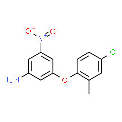 ChemSpider 2D Image | 3-(4-Chloro-2-methylphenoxy)-5-nitroaniline | C13H11ClN2O3