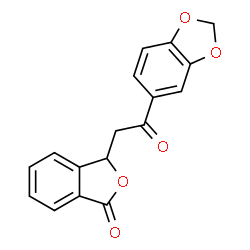 ChemSpider 2D Image | 3-[2-(1,3-Benzodioxol-5-yl)-2-oxoethyl]-2-benzofuran-1(3H)-one | C17H12O5