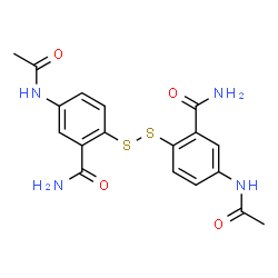 ChemSpider 2D Image | 2,2'-Dithiobis-(5-(acetylamino)-benzamide) | C18H18N4O4S2