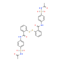 ChemSpider 2D Image | 2,2'-Disulfanediylbis{N-[4-(acetylsulfamoyl)phenyl]benzamide} | C30H26N4O8S4