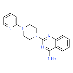 ChemSpider 2D Image | 2-[4-(2-Pyridinyl)-1-piperazinyl]-4-quinazolinamine | C17H18N6