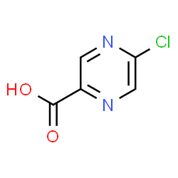 ChemSpider 2D Image | 5-Chloro-2-pyrazinecarboxylic acid | C5H3ClN2O2