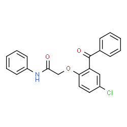 ChemSpider 2D Image | 2-(2-Benzoyl-4-chlorophenoxy)-N-phenylacetamide | C21H16ClNO3