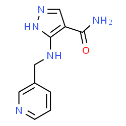 ChemSpider 2D Image | 3-[(3-Pyridinylmethyl)amino]-1H-pyrazole-4-carboxamide | C10H11N5O