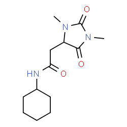 ChemSpider 2D Image | N-Cyclohexyl-2-(1,3-dimethyl-2,5-dioxo-4-imidazolidinyl)acetamide | C13H21N3O3