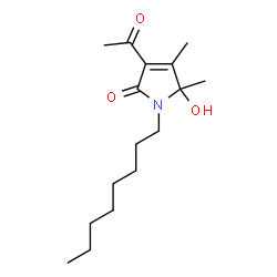 ChemSpider 2D Image | 3-acetyl-5-hydroxy-4,5-dimethyl-1-octyl-2-pyrrolone | C16H27NO3