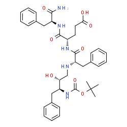 ChemSpider 2D Image | N-{(2r,3s)-3-[(Tert-Butoxycarbonyl)amino]-2-Hydroxy-4-Phenylbutyl}-L-Phenylalanyl-L-Alpha-Glutamyl-L-Phenylalaninamide | C38H49N5O8