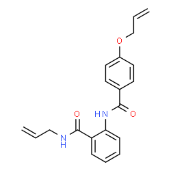 ChemSpider 2D Image | N-Allyl-2-{[4-(allyloxy)benzoyl]amino}benzamide | C20H20N2O3