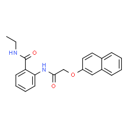 ChemSpider 2D Image | N-Ethyl-2-{[(2-naphthyloxy)acetyl]amino}benzamide | C21H20N2O3