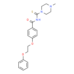 ChemSpider 2D Image | N-[(4-Methyl-1-piperazinyl)carbonothioyl]-4-(2-phenoxyethoxy)benzamide | C21H25N3O3S