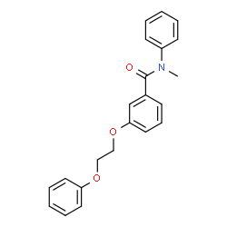 ChemSpider 2D Image | N-Methyl-3-(2-phenoxyethoxy)-N-phenylbenzamide | C22H21NO3