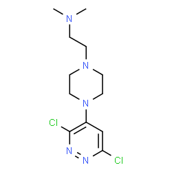 ChemSpider 2D Image | 2-[4-(3,6-Dichloro-4-pyridazinyl)-1-piperazinyl]-N,N-dimethylethanamine | C12H19Cl2N5