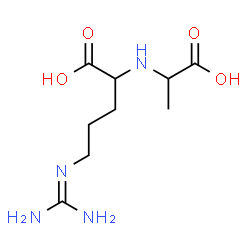 ChemSpider 2D Image | N~2~-(1-Carboxyethyl)-N~5~-(diaminomethylene)ornithine | C9H18N4O4