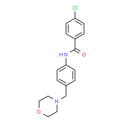 ChemSpider 2D Image | 4-Chloro-N-[4-(4-morpholinylmethyl)phenyl]benzamide | C18H19ClN2O2
