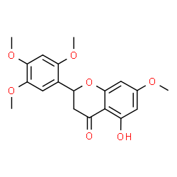 ChemSpider 2D Image | 5-Hydroxy-7-methoxy-2-(2,4,5-trimethoxyphenyl)-2,3-dihydro-4H-chromen-4-one | C19H20O7