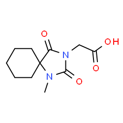 ChemSpider 2D Image | (1-Methyl-2,4-dioxo-1,3-diazaspiro[4.5]dec-3-yl)acetic acid | C11H16N2O4
