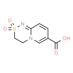 ChemSpider 2D Image | 3,4-Dihydropyrido[2,1-c][1,2,4]thiadiazine-7-carboxylic acid 2,2-dioxide | C8H8N2O4S