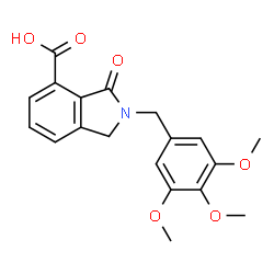 ChemSpider 2D Image | 3-Oxo-2-(3,4,5-trimethoxybenzyl)-4-isoindolinecarboxylic acid | C19H19NO6