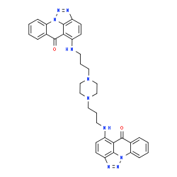 ChemSpider 2D Image | 5,5'-[1,4-Piperazinediylbis(3,1-propanediylimino)]bis(6H-[1,2,3]triazolo[4,5,1-de]acridin-6-one) | C36H34N10O2