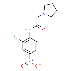 ChemSpider 2D Image | N-(2-Chloro-4-nitrophenyl)-2-(1-pyrrolidinyl)acetamide | C12H14ClN3O3