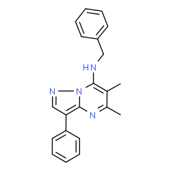 ChemSpider 2D Image | N-Benzyl-5,6-dimethyl-3-phenylpyrazolo[1,5-a]pyrimidin-7-amine | C21H20N4