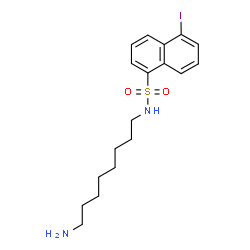 ChemSpider 2D Image | N-(8-Aminooctyl)-5-iodo-1-naphthalenesulfonamide | C18H25IN2O2S