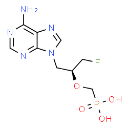 ChemSpider 2D Image | ({[(2S)-1-(6-Amino-9H-purin-9-yl)-3-fluoro-2-propanyl]oxy}methyl)phosphonic acid | C9H13FN5O4P
