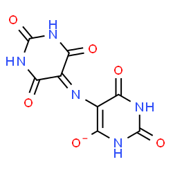 ChemSpider 2D Image | 2,6-Dioxo-5-[(2,4,6-trioxotetrahydro-5(2H)-pyrimidinylidene)amino]-1,2,3,6-tetrahydro-4-pyrimidinolate | C8H4N5O6