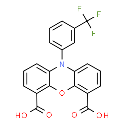 ChemSpider 2D Image | n-(m-trifluoromethylphenyl) phenoxazine-4,6-dicarboxylic acid | C21H12F3NO5