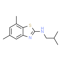 ChemSpider 2D Image | N-Isobutyl-5,7-dimethyl-1,3-benzothiazol-2-amine | C13H18N2S