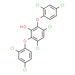 ChemSpider 2D Image | 2,6-bis(2,4-dichlorophenoxy)-3,5-dichlorophenol | C18H8Cl6O3