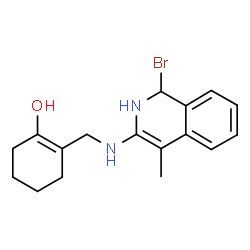 ChemSpider 2D Image | 2-{[(1-Bromo-4-methyl-1,2-dihydro-3-isoquinolinyl)amino]methyl}-1-cyclohexen-1-ol | C17H21BrN2O