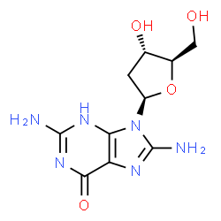 ChemSpider 2D Image | 8-Amino-2'-deoxyguanosine | C10H14N6O4