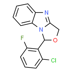 ChemSpider 2D Image | 1-(2-chloro-6-fluorophenyl)-1H,3H-oxazolo(3,4-a)benzimidazole | C15H10ClFN2O