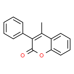 ChemSpider 2D Image | 4-Methyl-3-phenylcoumarin | C16H12O2