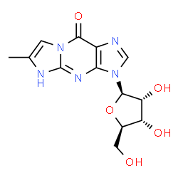 ChemSpider 2D Image | 4-demethylwyosine | C13H15N5O5