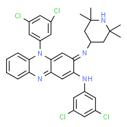ChemSpider 2D Image | (3E)-N,5-Bis(3,5-dichlorophenyl)-3-[(2,2,6,6-tetramethyl-4-piperidinyl)imino]-3,5-dihydro-2-phenazinamine | C33H31Cl4N5