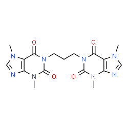 ChemSpider 2D Image | 1,1'-Propane-1,3-Diylbis(3,7-Dimethyl-3,7-Dihydro-1h-Purine-2,6-Dione) | C17H20N8O4