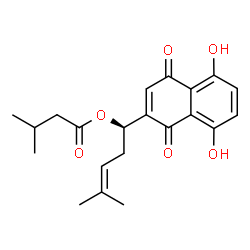 ChemSpider 2D Image | Isovalerylshikonin | C21H24O6