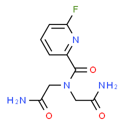 ChemSpider 2D Image | N,N-Bis(2-amino-2-oxoethyl)-6-fluoro-2-pyridinecarboxamide | C10H11FN4O3