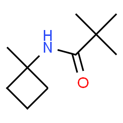 ChemSpider 2D Image | 2,2-Dimethyl-N-(1-methylcyclobutyl)propanamide | C10H19NO
