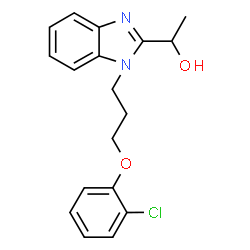 ChemSpider 2D Image | 1-{1-[3-(2-Chlorophenoxy)propyl]-1H-benzimidazol-2-yl}ethanol | C18H19ClN2O2