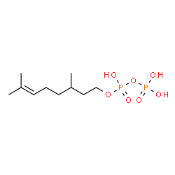 ChemSpider 2D Image | 3,7-Dimethyl-6-octen-1-yl trihydrogen diphosphate | C10H22O7P2