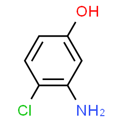 ChemSpider 2D Image | 3-Amino-4-chlorophenol | C6H6ClNO