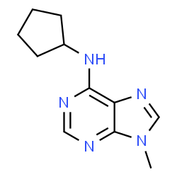 ChemSpider 2D Image | N-Cyclopentyl-9-methyl-9H-purin-6-amine | C11H15N5