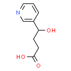 ChemSpider 2D Image | gamma-Hydroxy-3-pyridinebutanoate | C9H11NO3