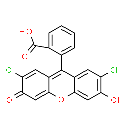 ChemSpider 2D Image | 2-(2,7-Dichloro-6-hydroxy-3-oxo-3H-xanthen-9-yl)benzoic acid | C20H10Cl2O5